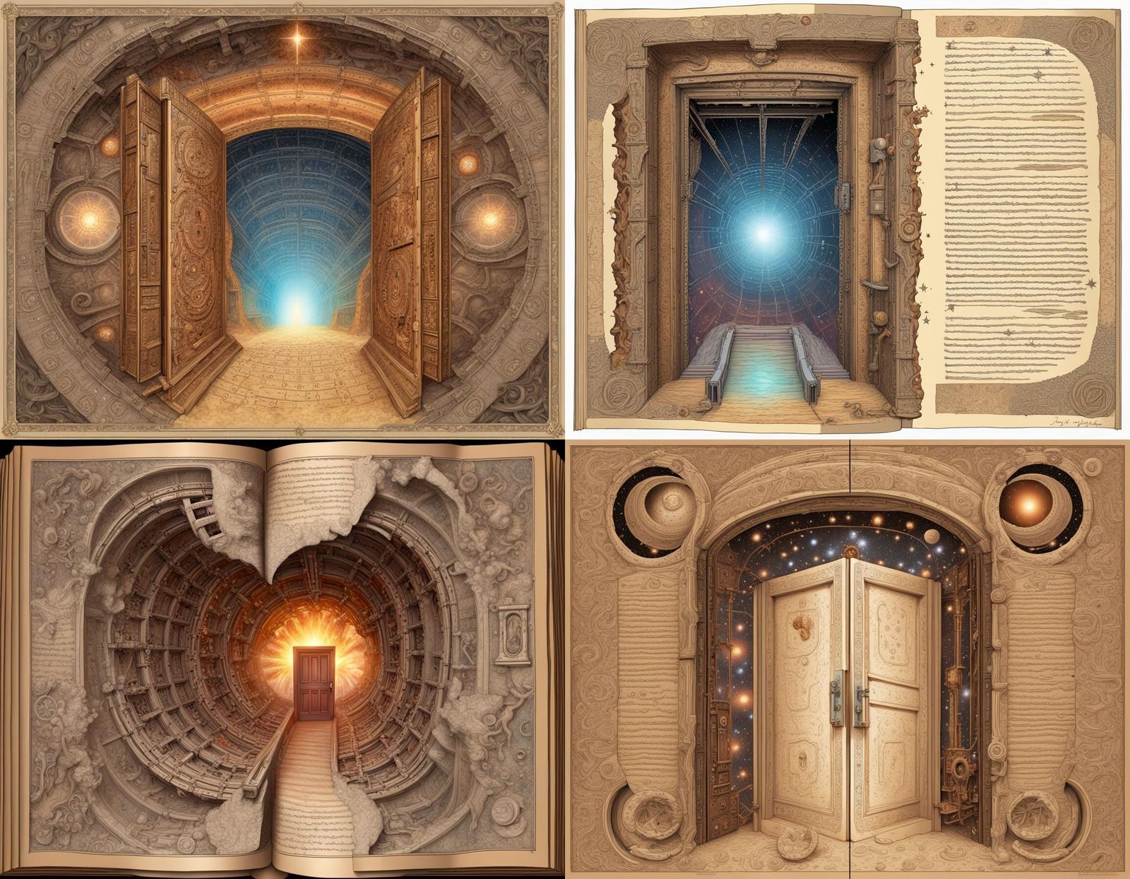 Door to Hell Schematic in Codex Seraphinianus Style