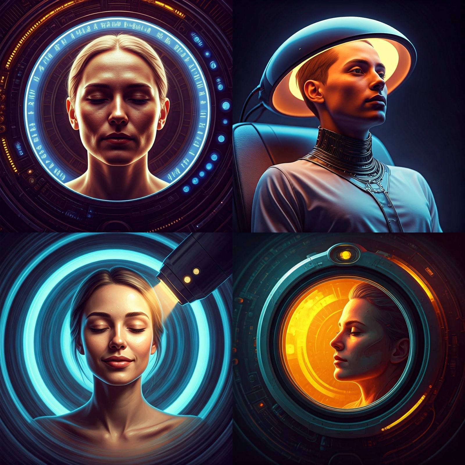 Hyperrealistic Anti-Aging Radiation Machine Concept Art