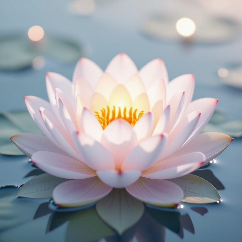 Glowing Dreams Inside Translucent Lotus Petals