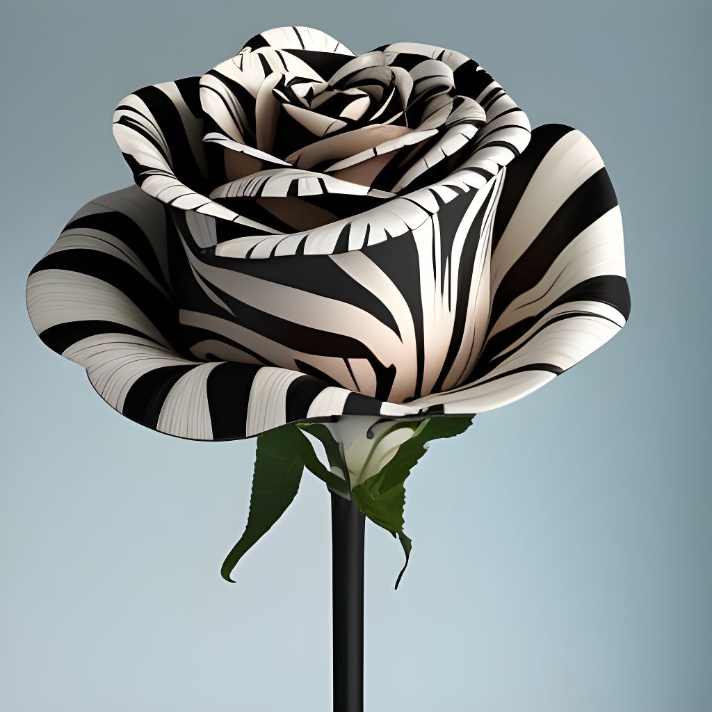 Zebra print rose