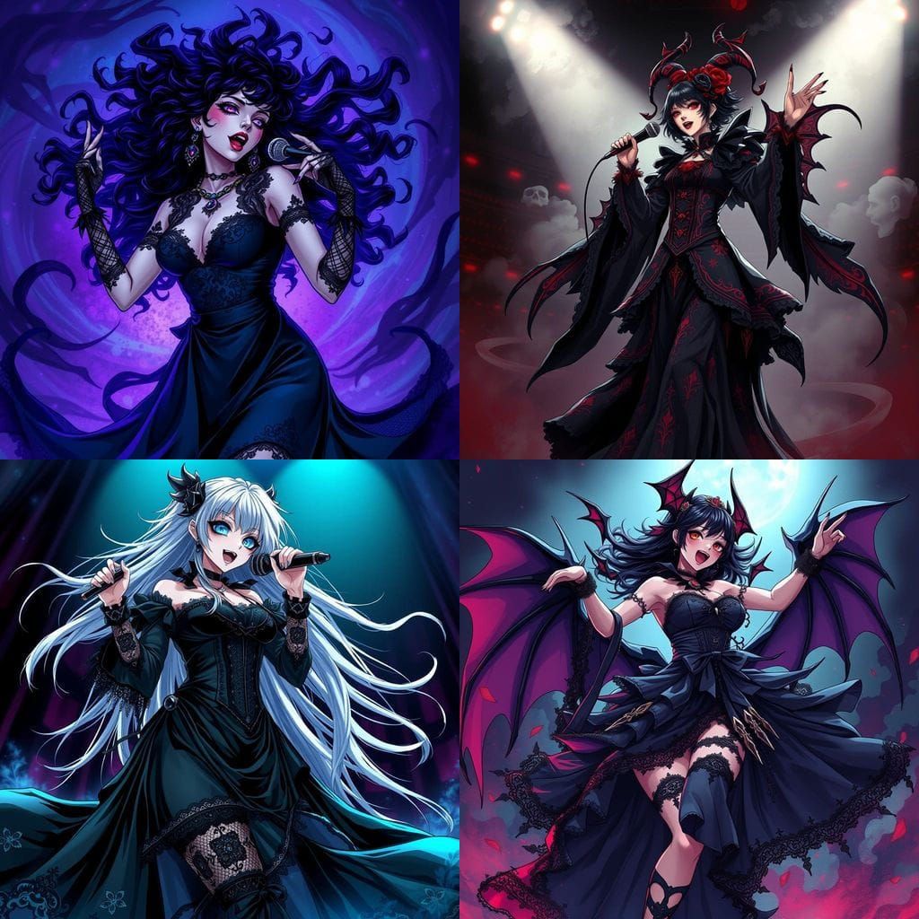 Goth Idol Banshee Sings and Dances in Anime Style