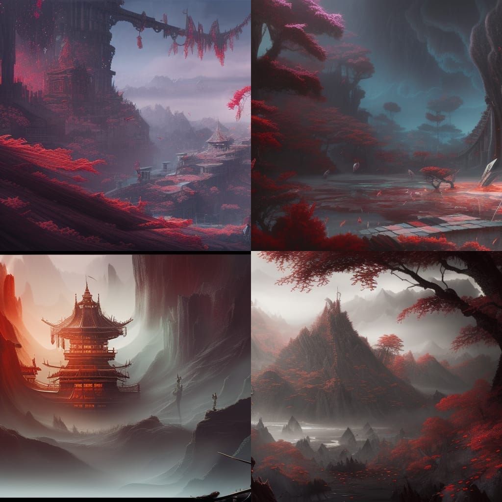 Seppuku Scene: Detailed Matte Painting