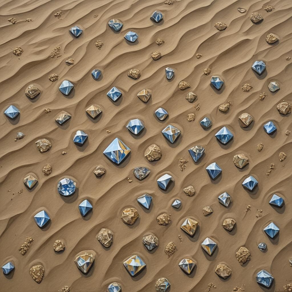 Diamond Sand Patterns as Oil Painting