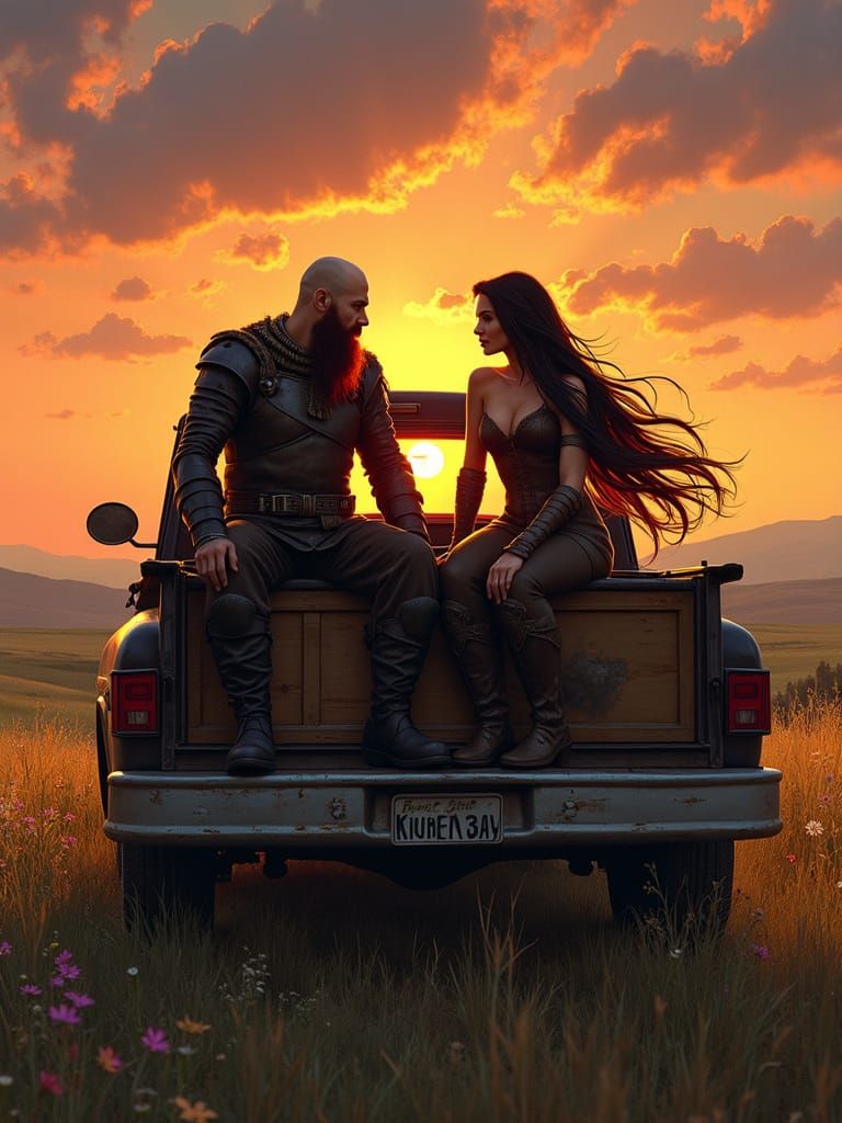 A Viking King and Queen in the country.