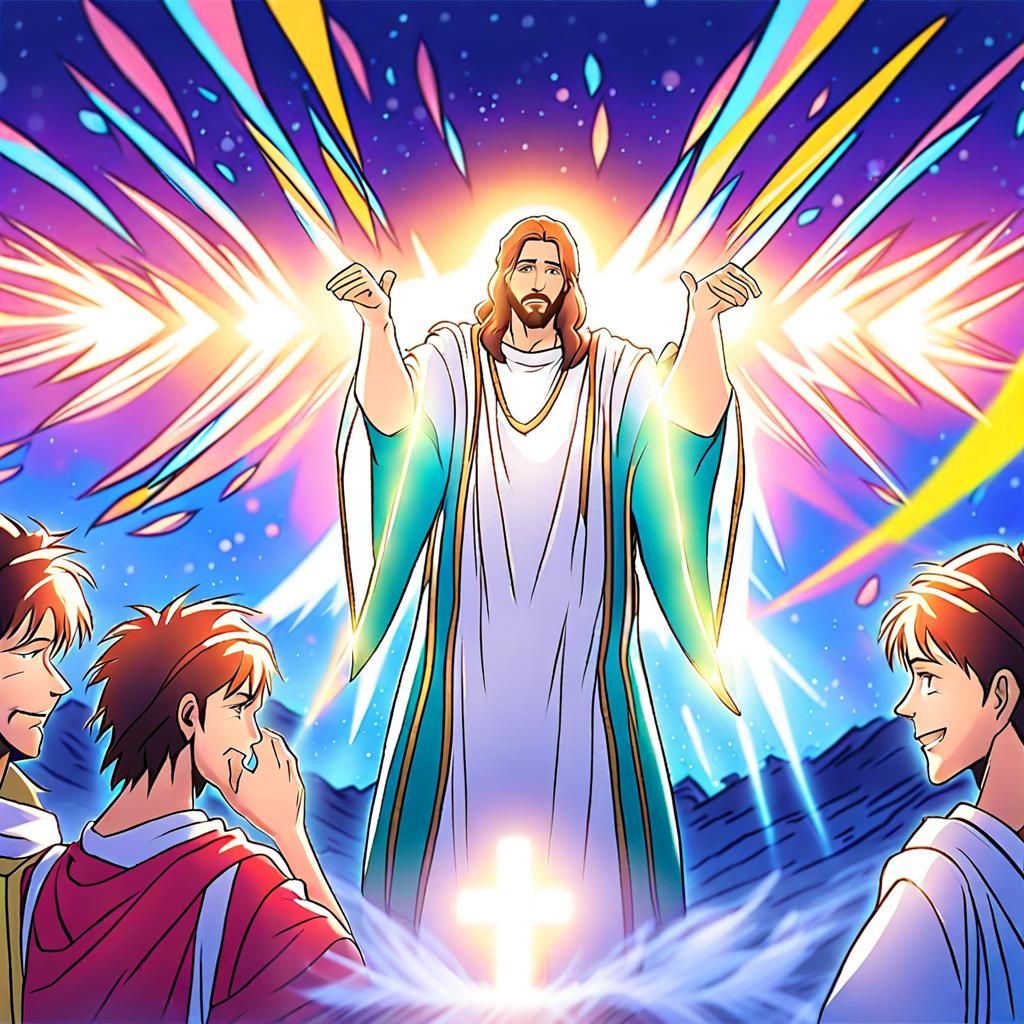 Anime Jesus Christ Healing People