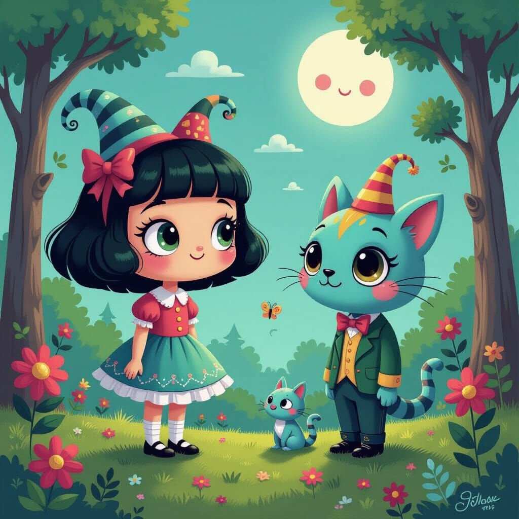 Whimsical Scene with Playful, Humorous Surreal Elements