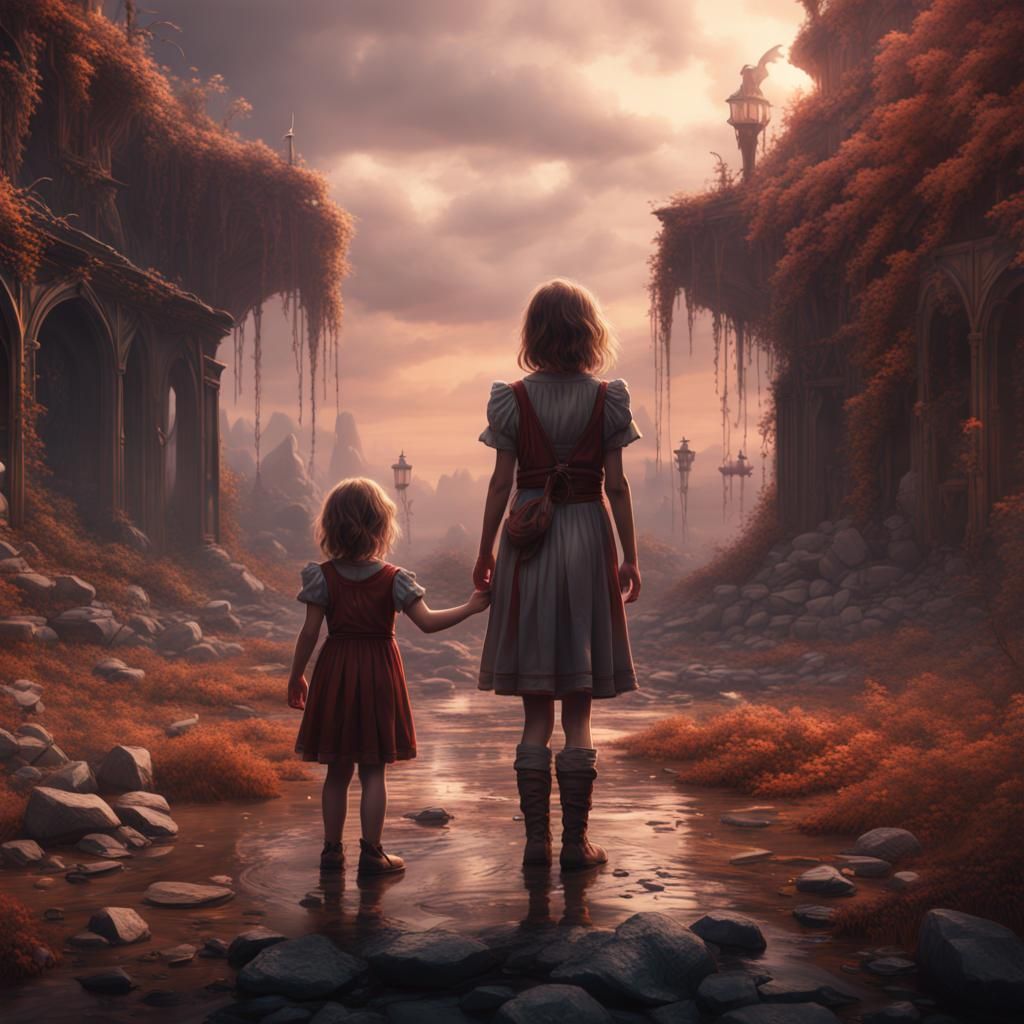 Little Girl Lost: Detailed Fantasy Art