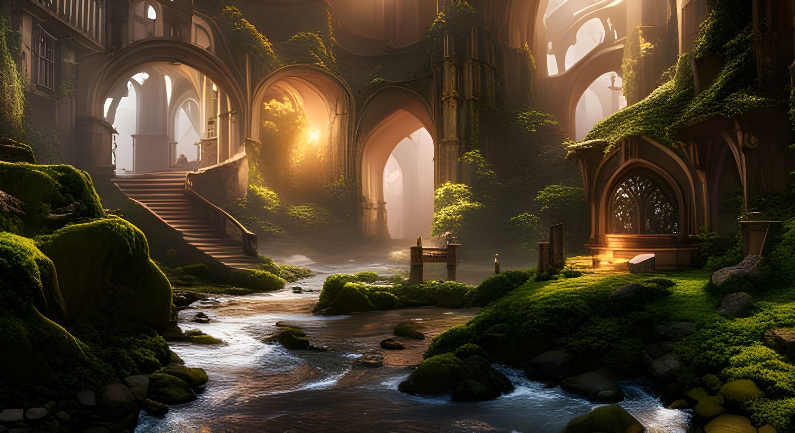 Fantastical Matte Painting in Deep Color