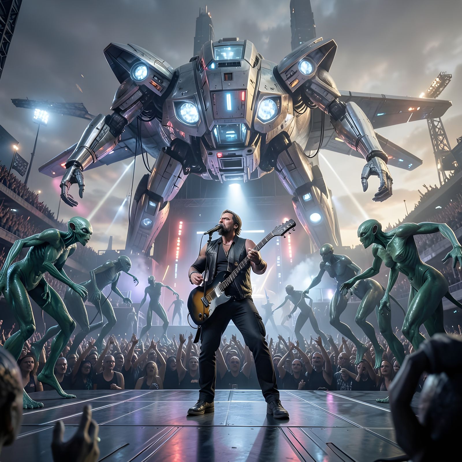 Rockstar Abducted by Aliens at Epic Concert