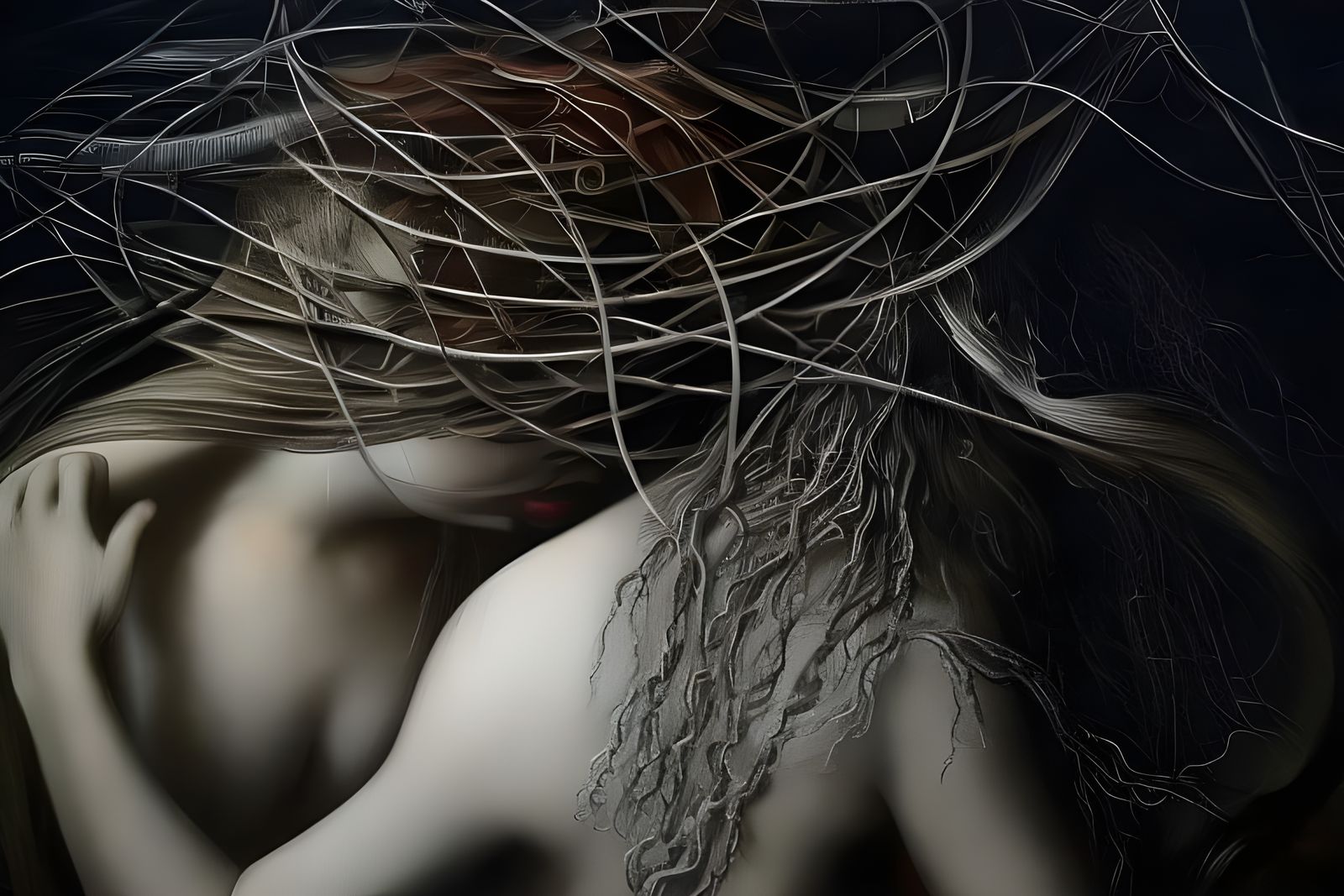 Hyperrealistic Weave of Love and Connection