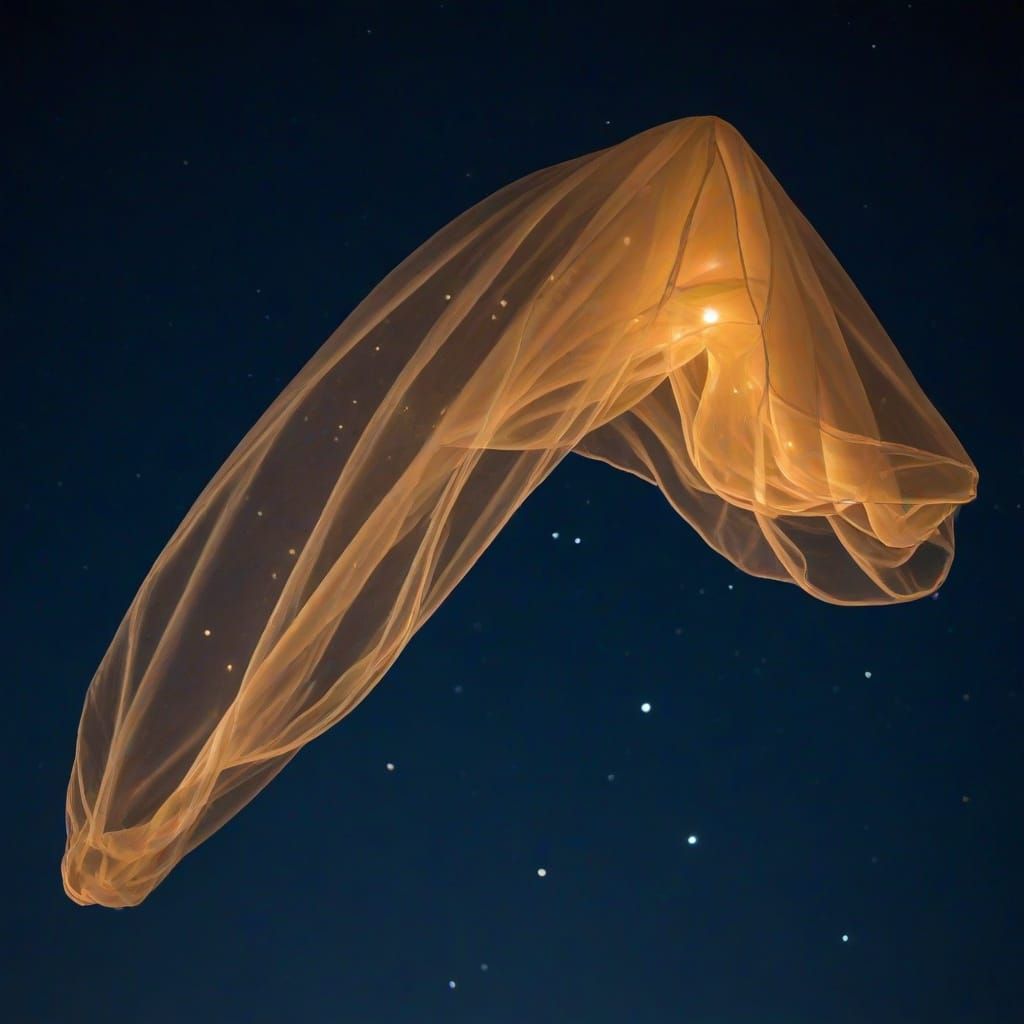 Floating Fabric Under Starlight