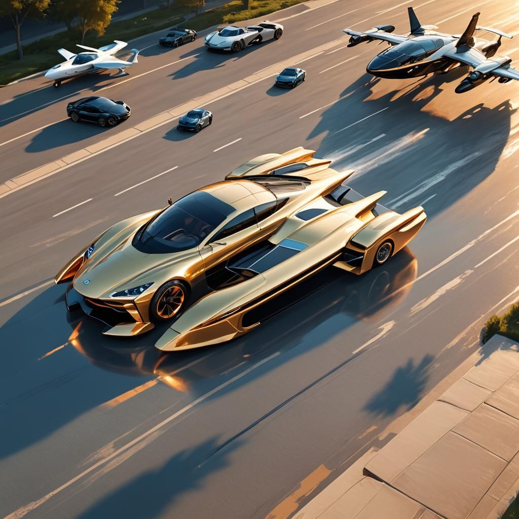 Futuristic Electric Vehicle Concept Art