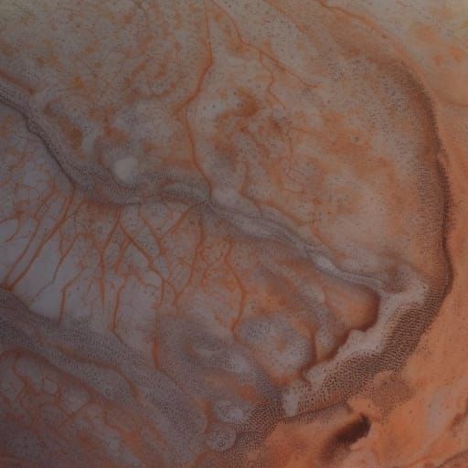 Intricate Mars Map: Cosmic Art in Space