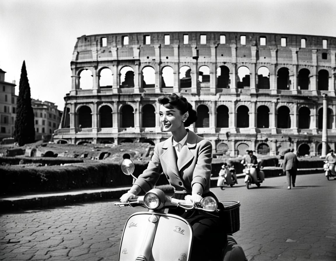 Image from the film "Roman Holiday" (1953)