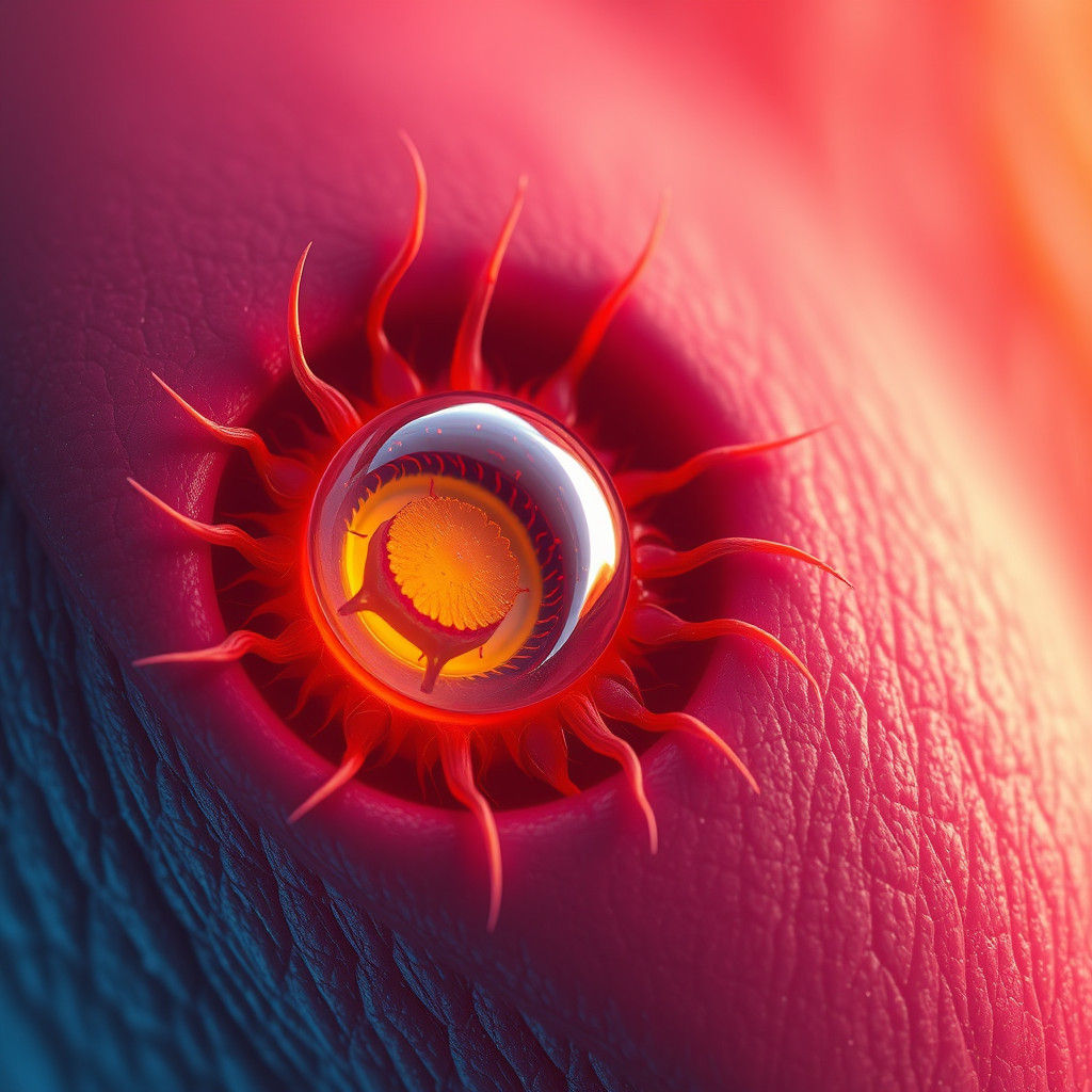 Detailed Hair Cell in Skin, Matte Painting