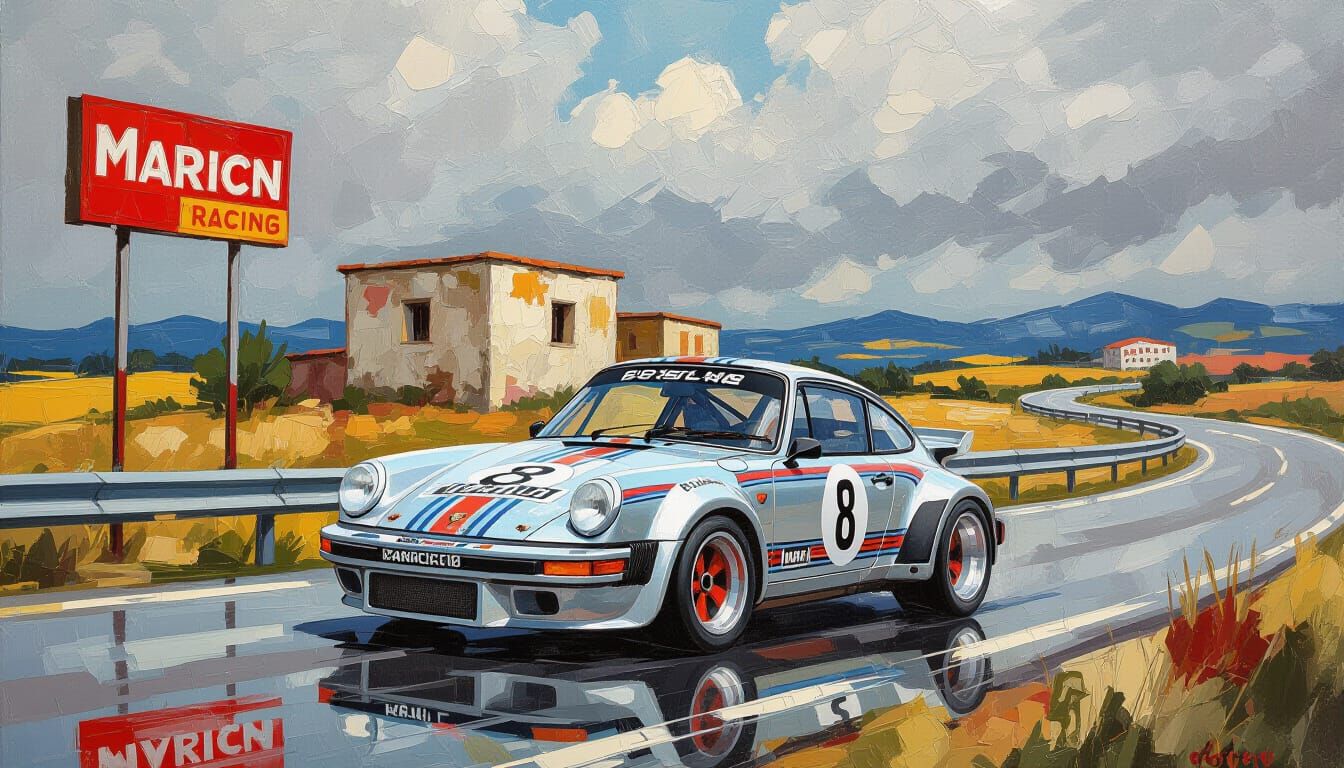 Martini Racing Porsche 911 Carrera RSR on Targa Florio