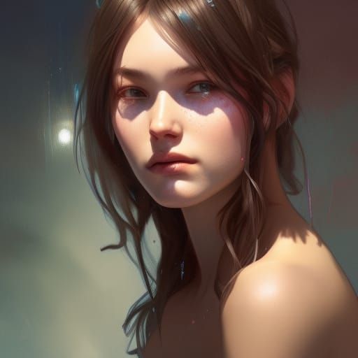 Detailed Portrait of Girl in Dynamic Lighting