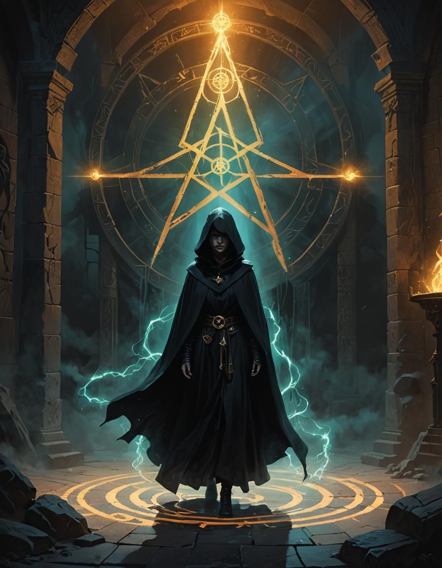 Mystical Chamber: Dark Fantasy Art in Digital Painting Style