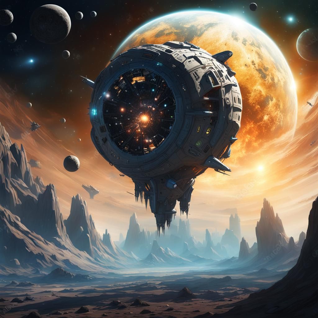 Epic Sci-Fi Object in Outer Space