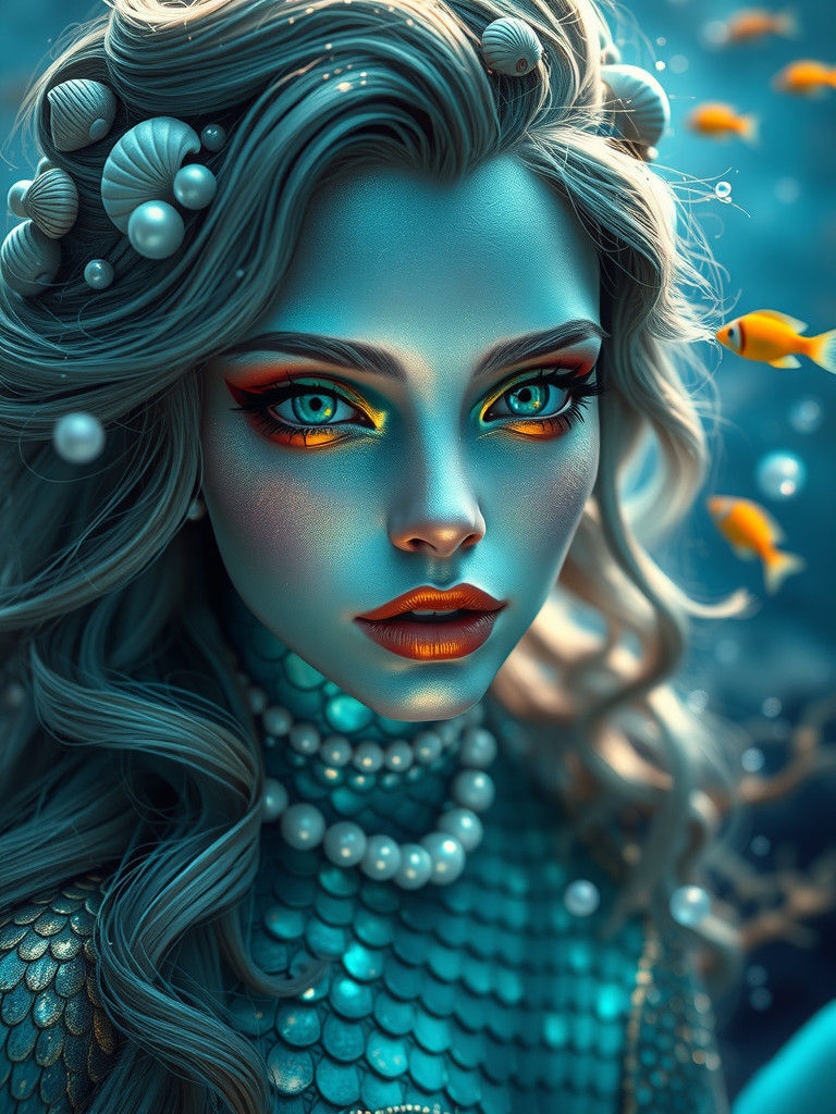 Enchanting Mermaid in a Magical Aquatic World