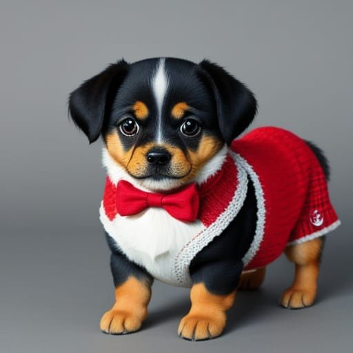 Adorable AI-Generated Cute Dog Image