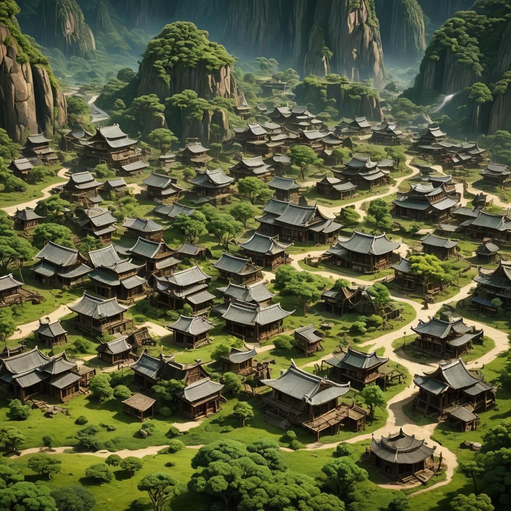 Asian Village in an Alien Wilderness