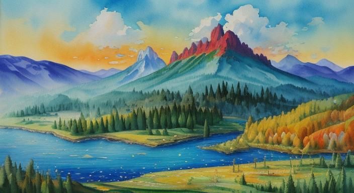 Transparent Teapot in Gouache Watercolor Style