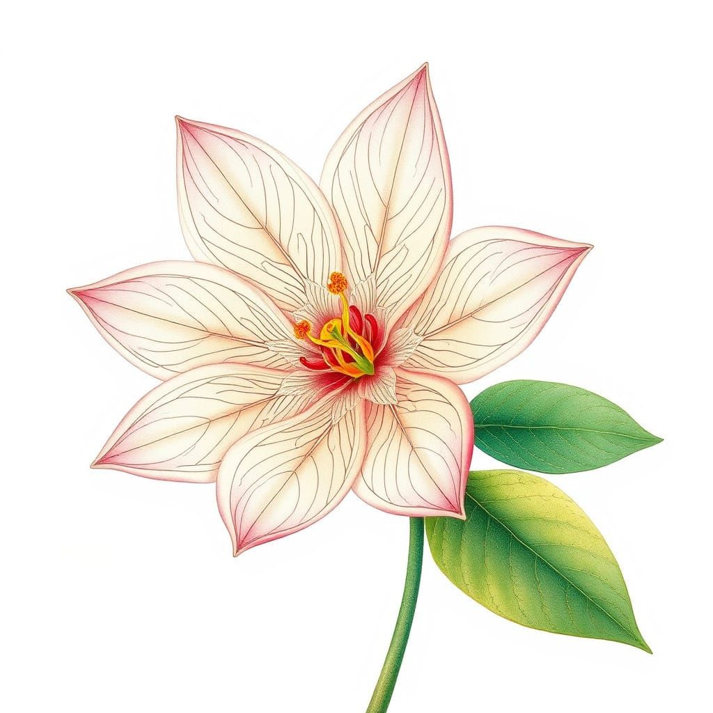 Botanical Geometry in Nature, Art Nouveau Style