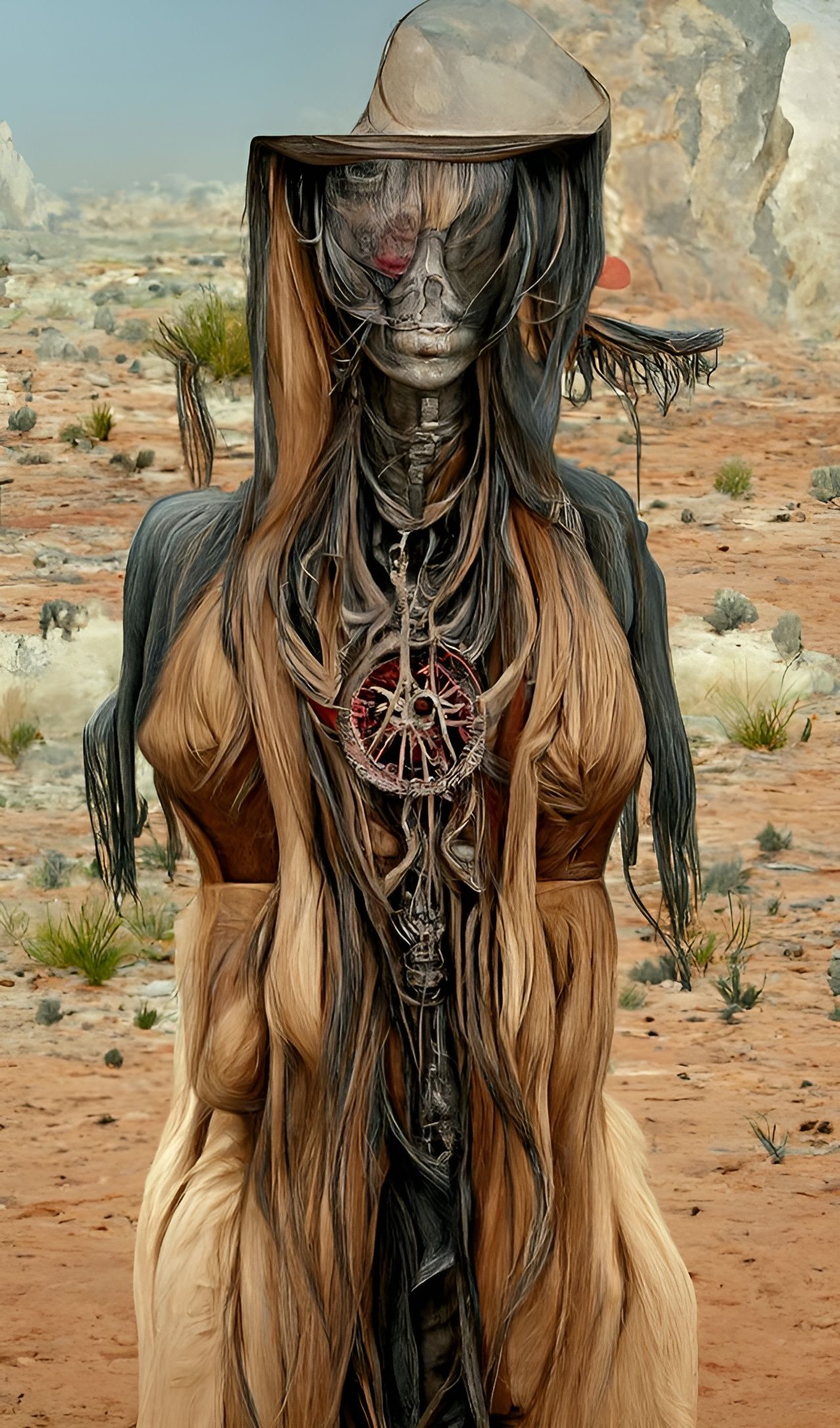 Skinless Eldritch Creature in Weird West Desert