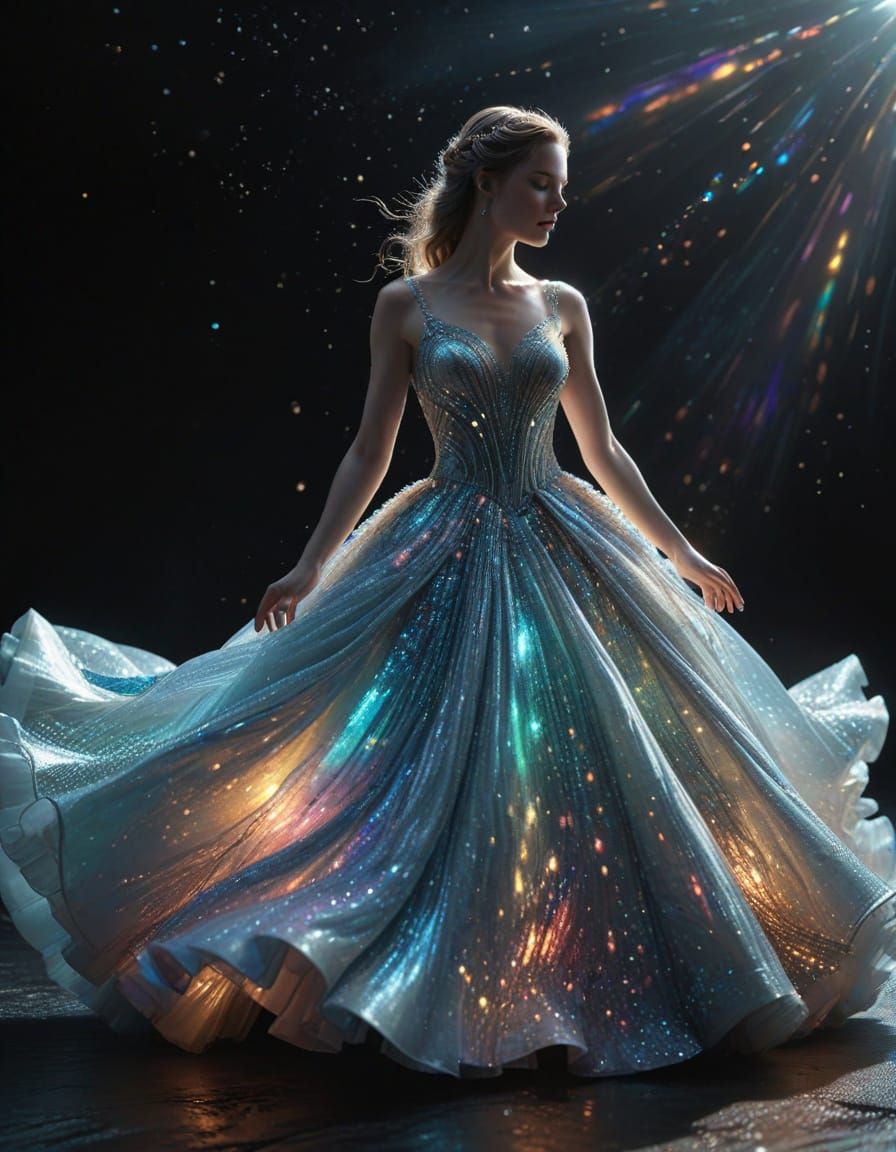 Ethereal Opal Gown in Moonlight
