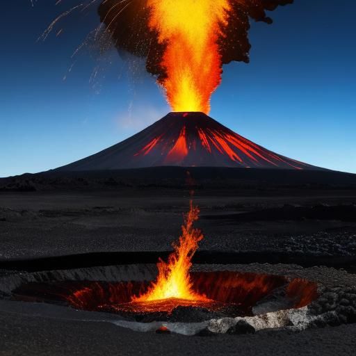 Volcanic Flame Eruption