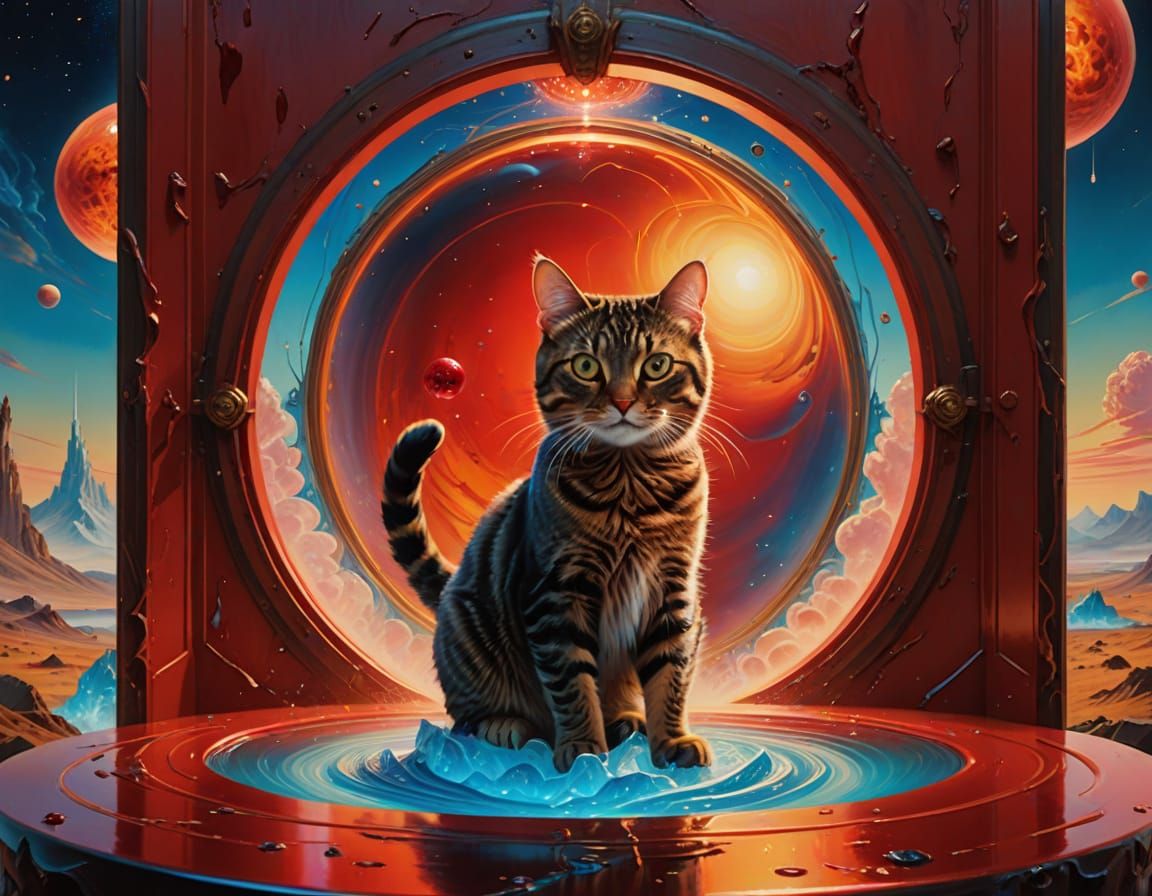 Surreal Portal to a Dreamlike Realm in a Scientific Lab