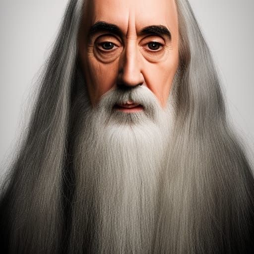 Saruman Portrait in Professional Photography Style