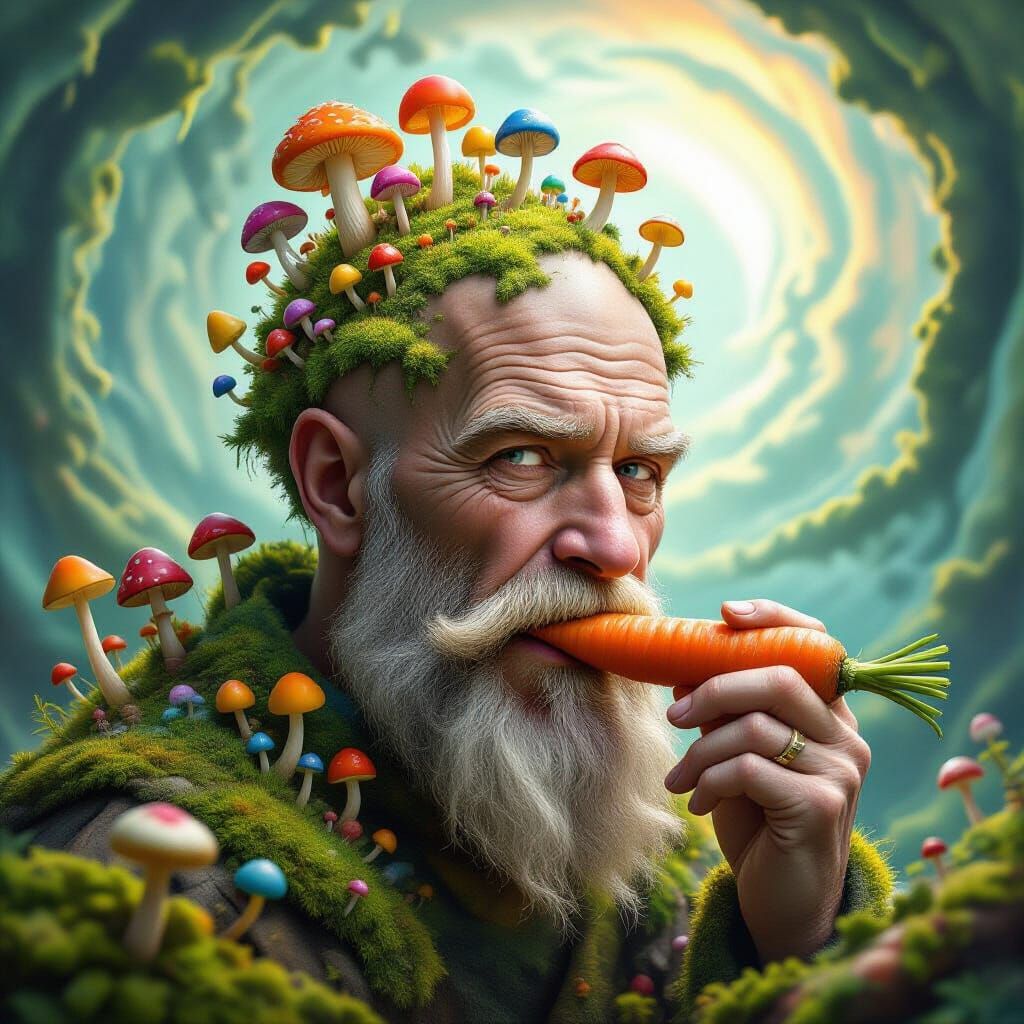 Living Landscape Man in Fantasy Digital Art