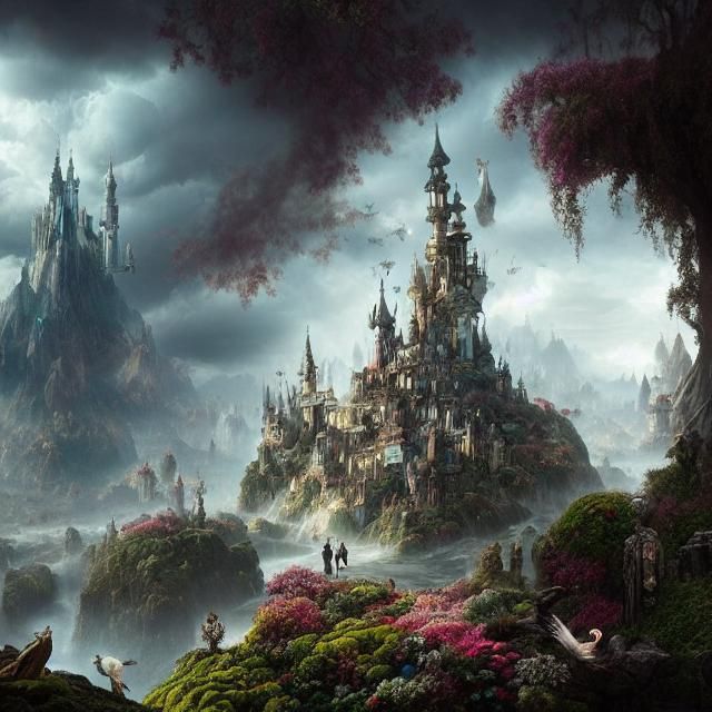 Epic Wonderland: A Maximalist Digital Painting