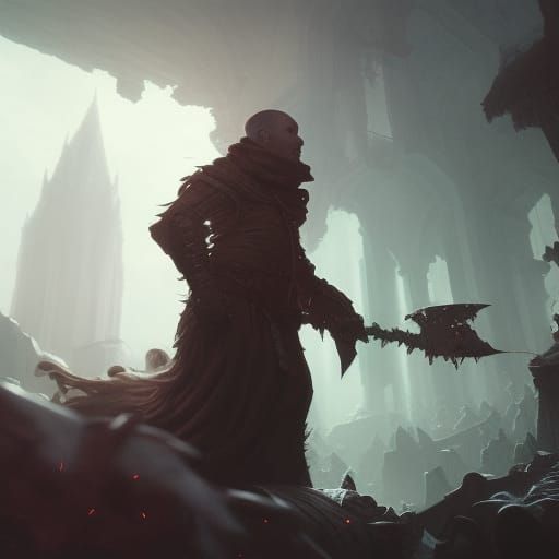 Dungeon Master in Dark Fantasy Style