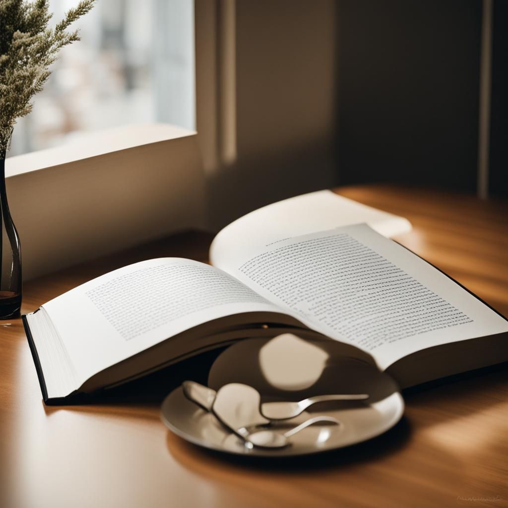 Book Cover Still Life on Table