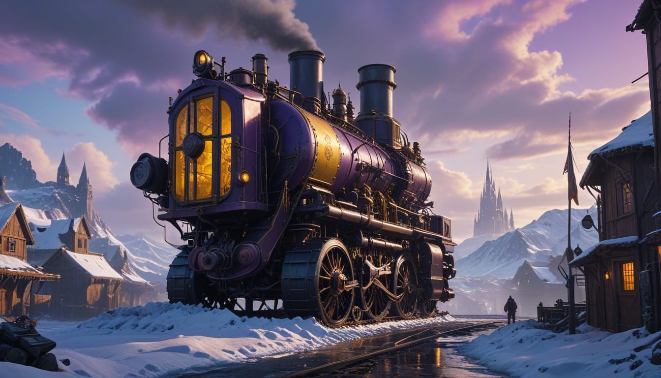 The illustration for the book "Mortal Engines"