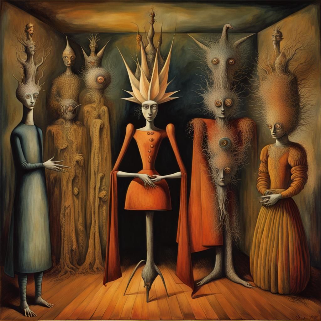 Dreamlike Surrealist Portrait in Magical Realism Style