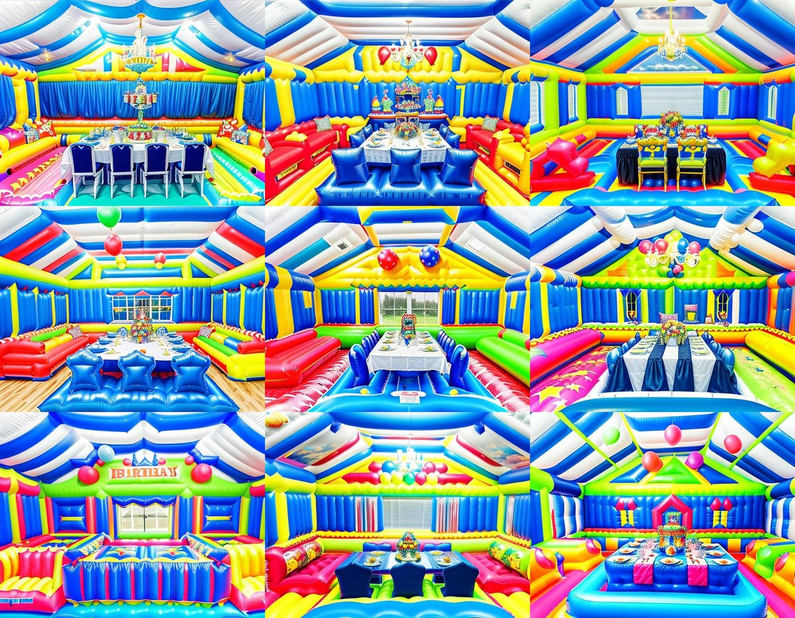 Inflatable Dining Room in Birthday Bounce House