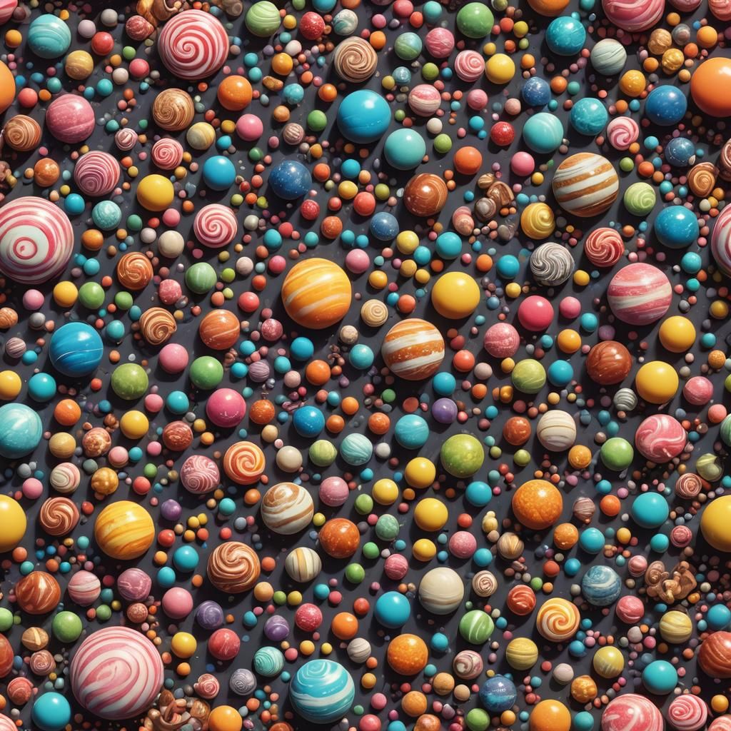 Candy Solar System: Epic Digital Matte Painting