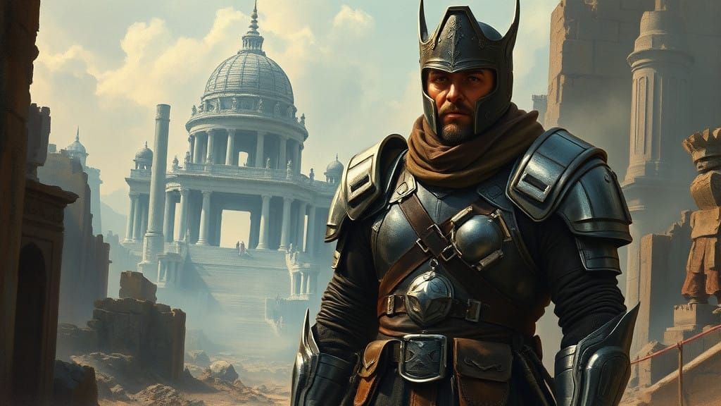 Stoic Soldier of Science Fiction Stands Guard