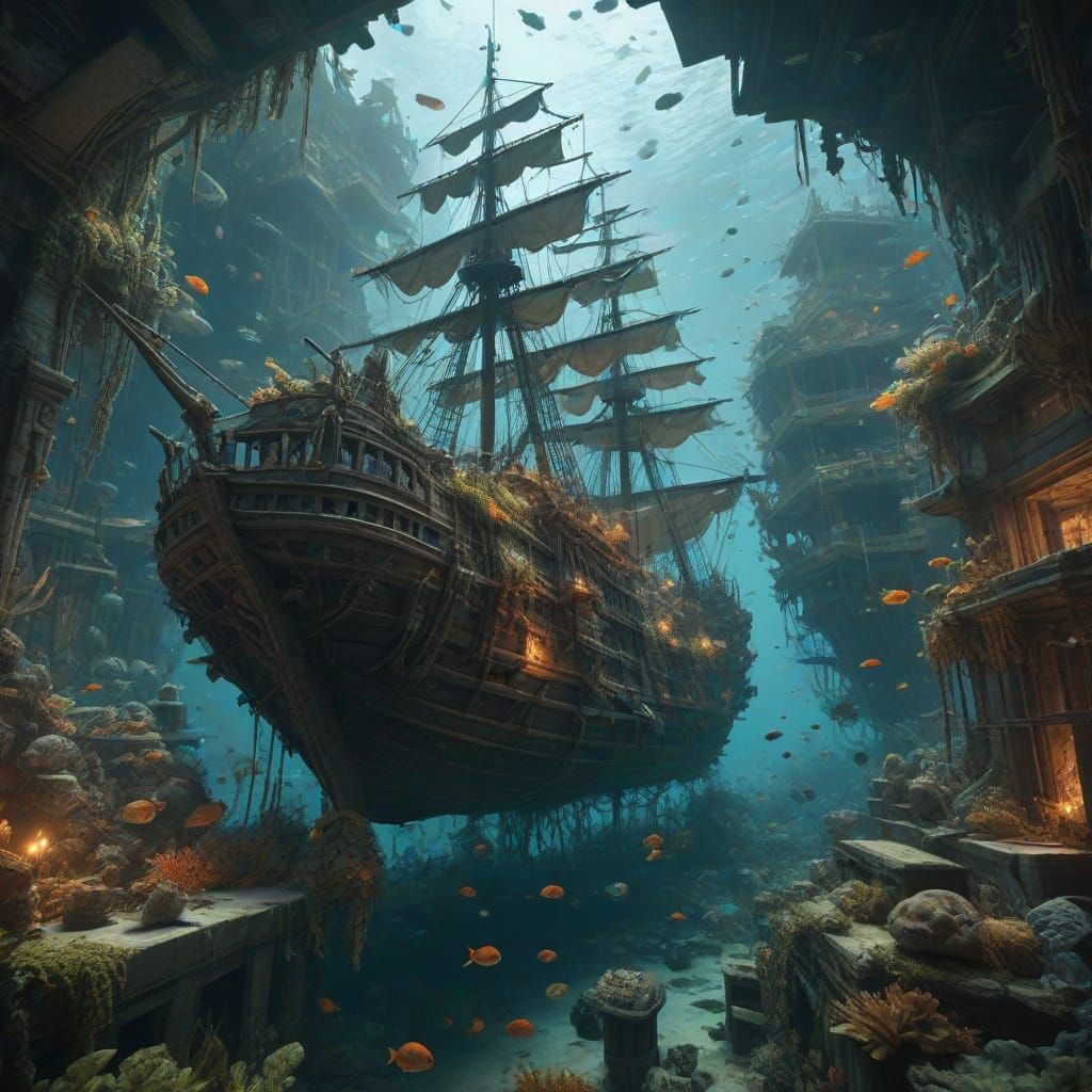 Vibrant Underwater Metropolis