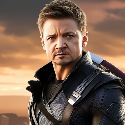 Jeremy Renner as Hawkeye, By Lord Elboron Artist!