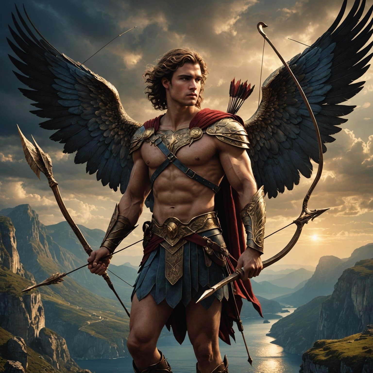 Eros, God of Love and Desire: Digital Matte Painting