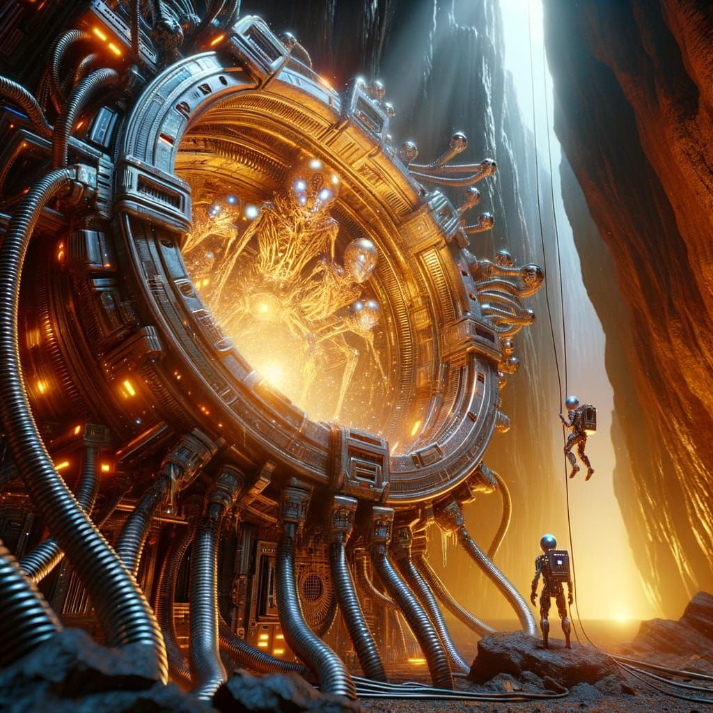 Futuristic Treasure Chest in Alien Canyon