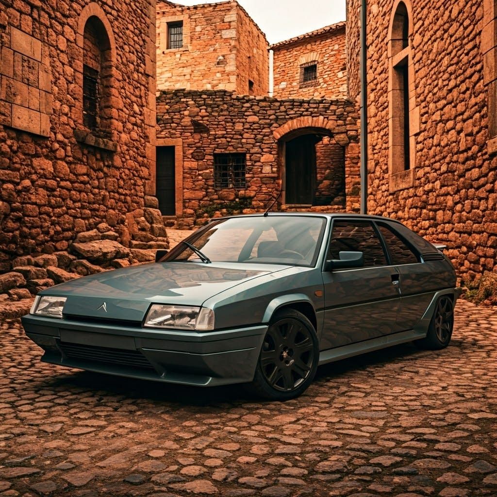 2025 Citroën BX Concept Car in Rustic Village