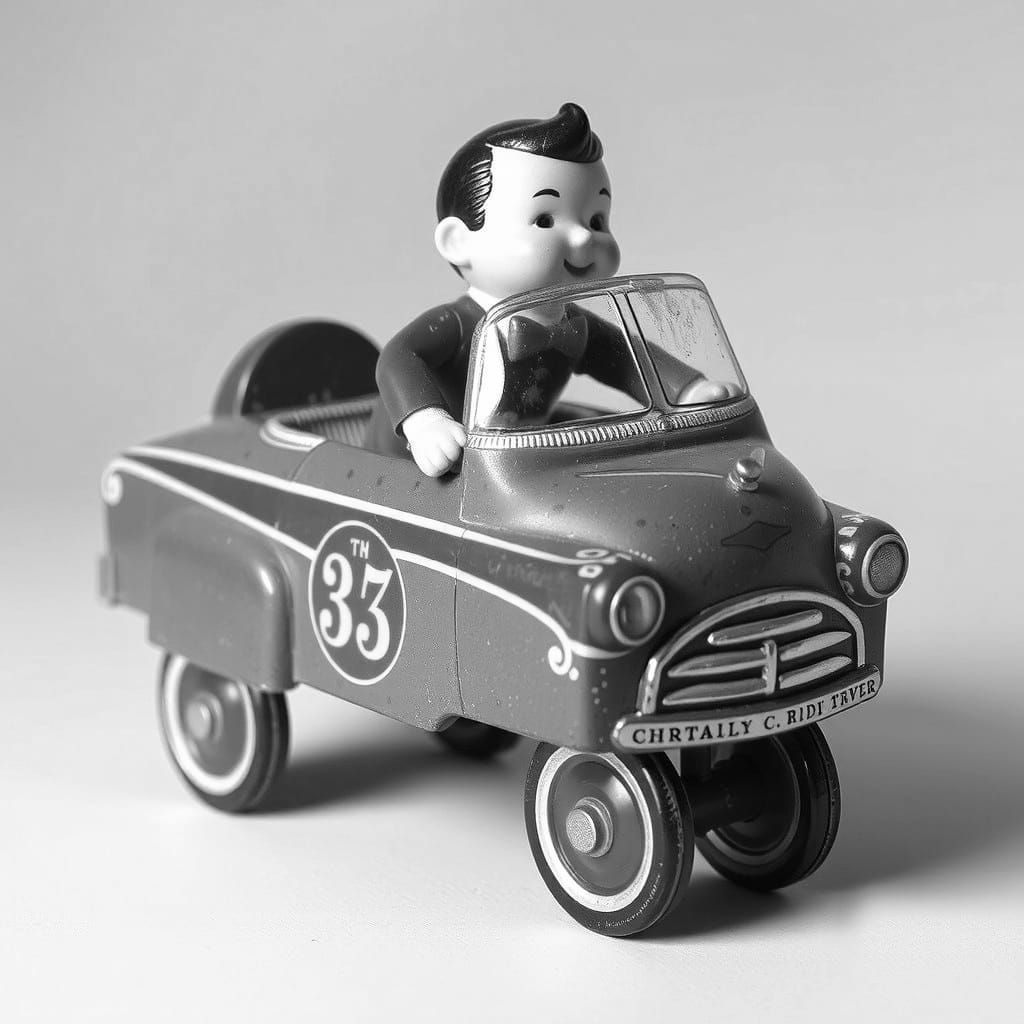 Vintage Toy Car in Retro Style