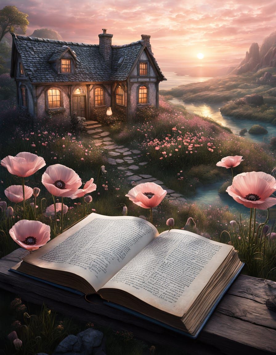 Magical Book Opens to Holographic Fantasy Landscape