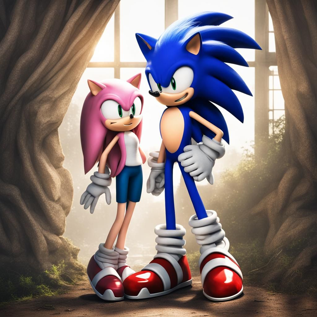 Sonic and Amy AI Generated Image